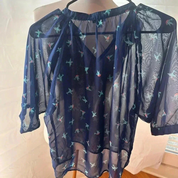 Zunie Orange and Blue Blouse - Picture 3 of 6